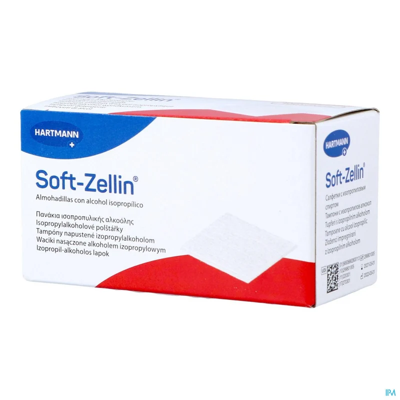 Soft-zellin Alcoholdoekjes 60x30mm - 100 Stuks Steriele Reinigingsswabs voor Injecties