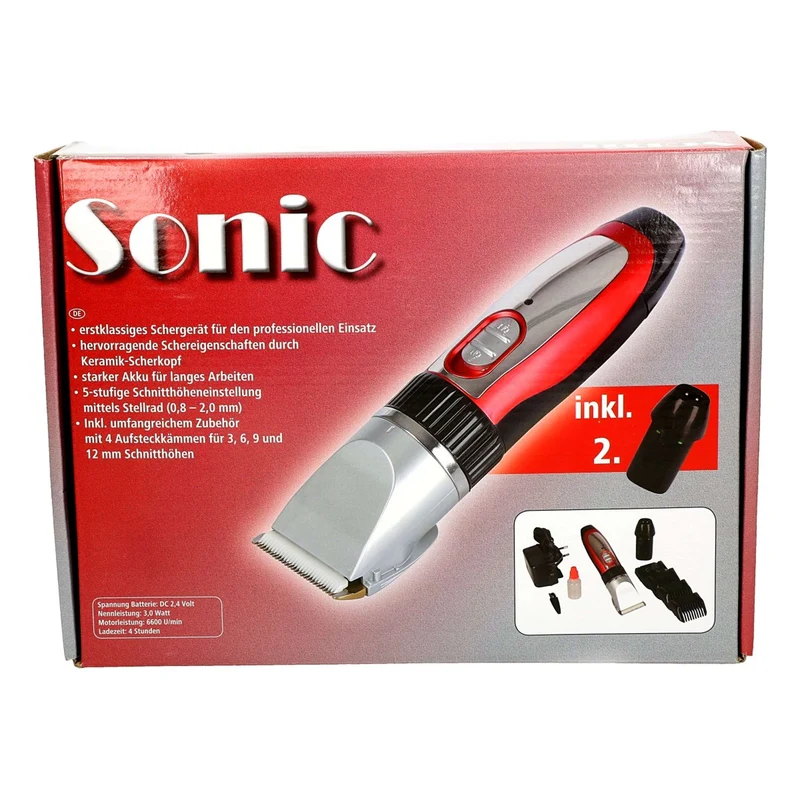 Kerbl Tondeuse de Toilettage à Batterie Sonic avec Accessoires