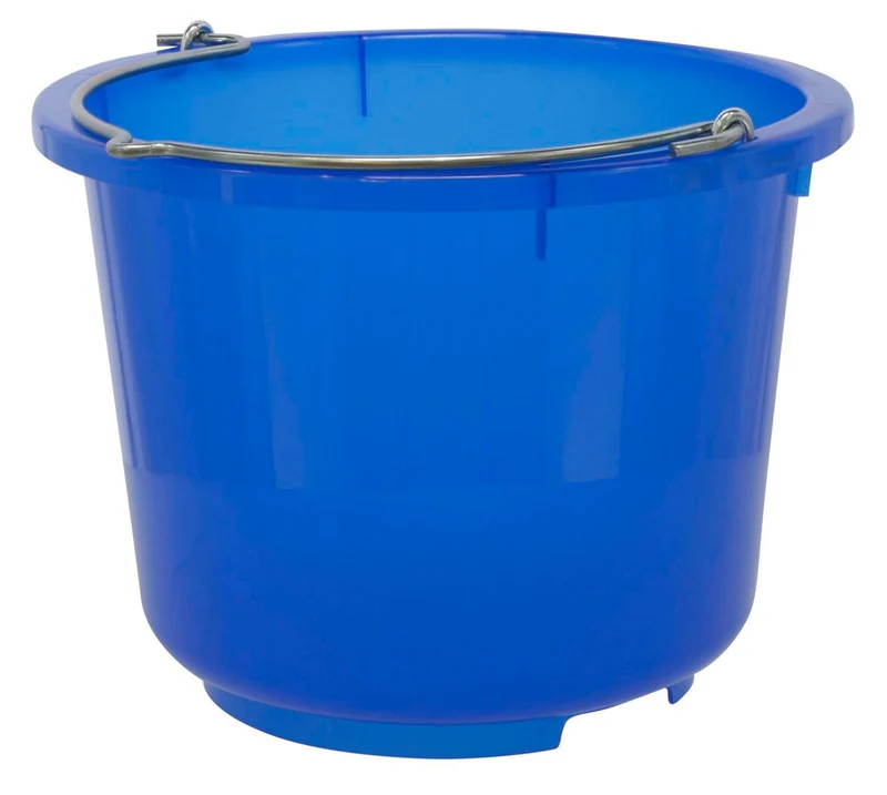 Kerbl Seau d'écurie et de construction Bleu
