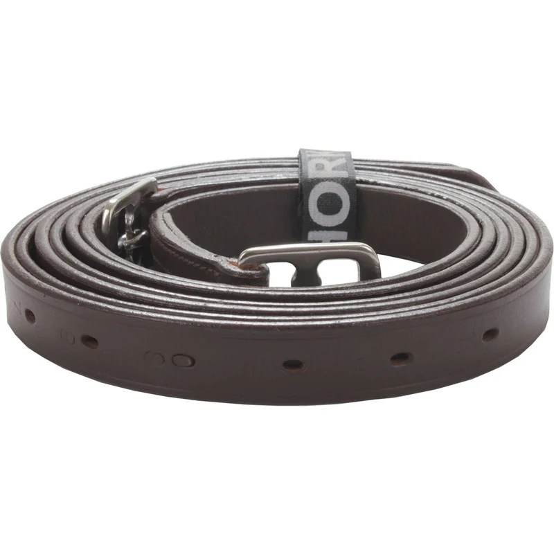 HORKA Étrivière Cuir Marron/Argent