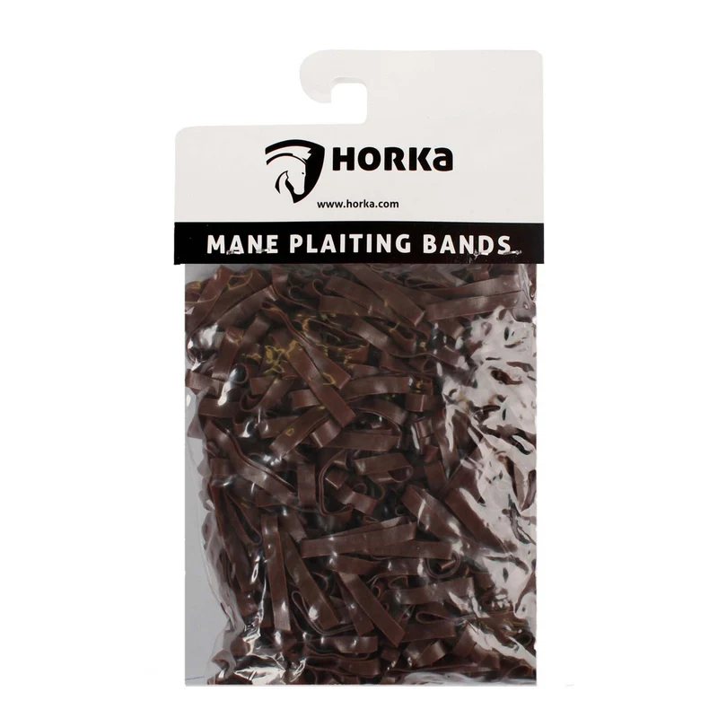 HORKA Élastiques pour le Tressage Breed Marron