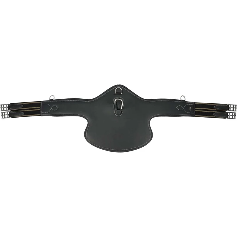 HORKA Sangle avec Protection de Ventre Cuir Noir/Argent