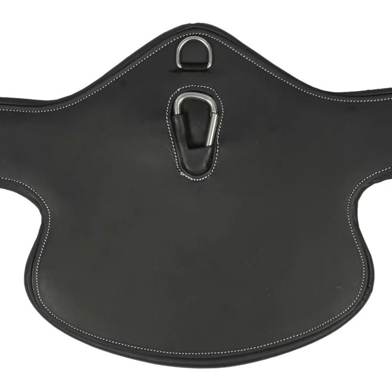 HORKA Sangle avec Protection de Ventre Cuir Noir/Argent