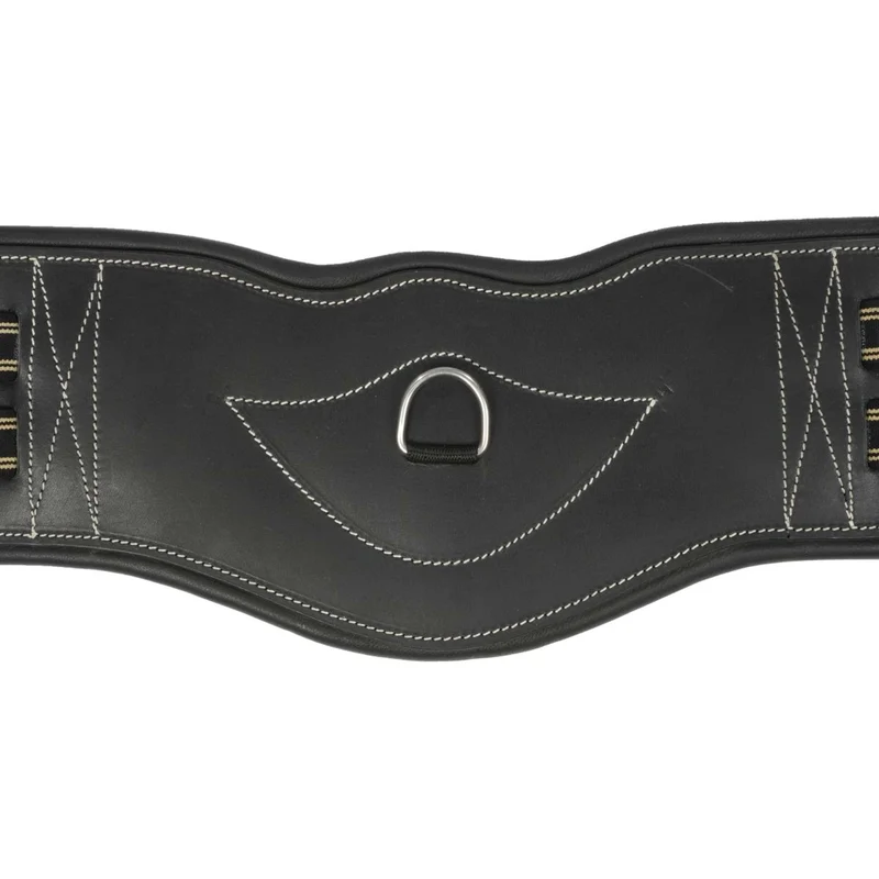 HORKA Sangle de Dressage Cuir Noir/Argent