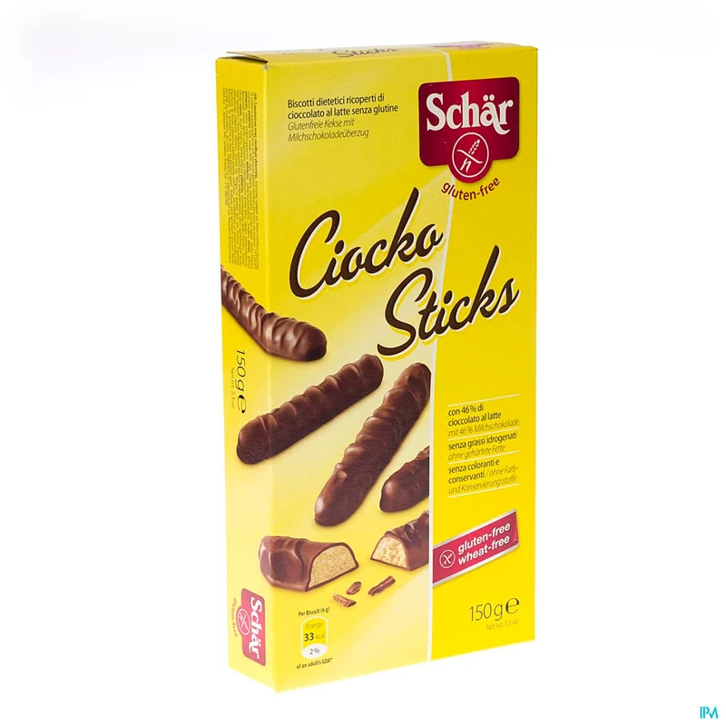 Schar Chiocko Sticks Glutenvrij 150g 6544 Revogan