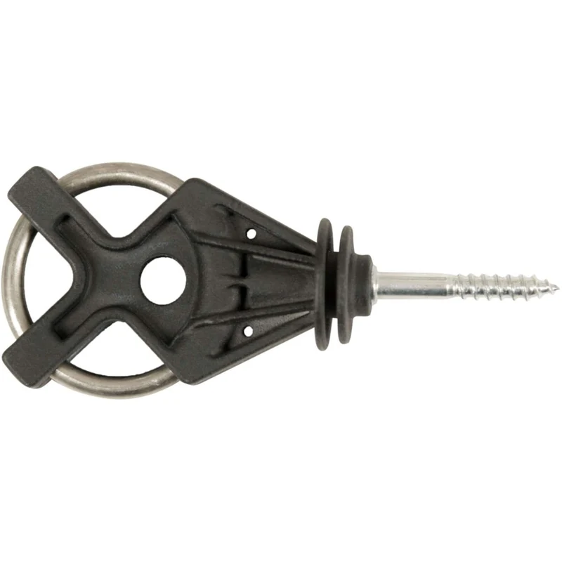 Kerbl Isolateur de Porte X³ Galvanisé 6 Pièces Noir