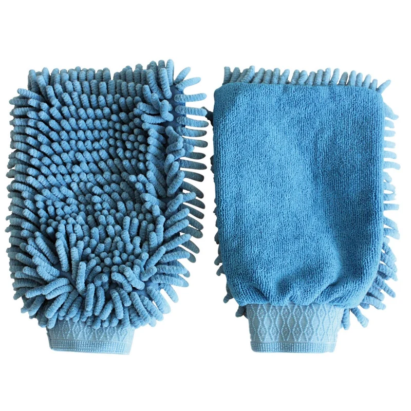 Kerbl Gant de Lustrage Microfibre Bleu