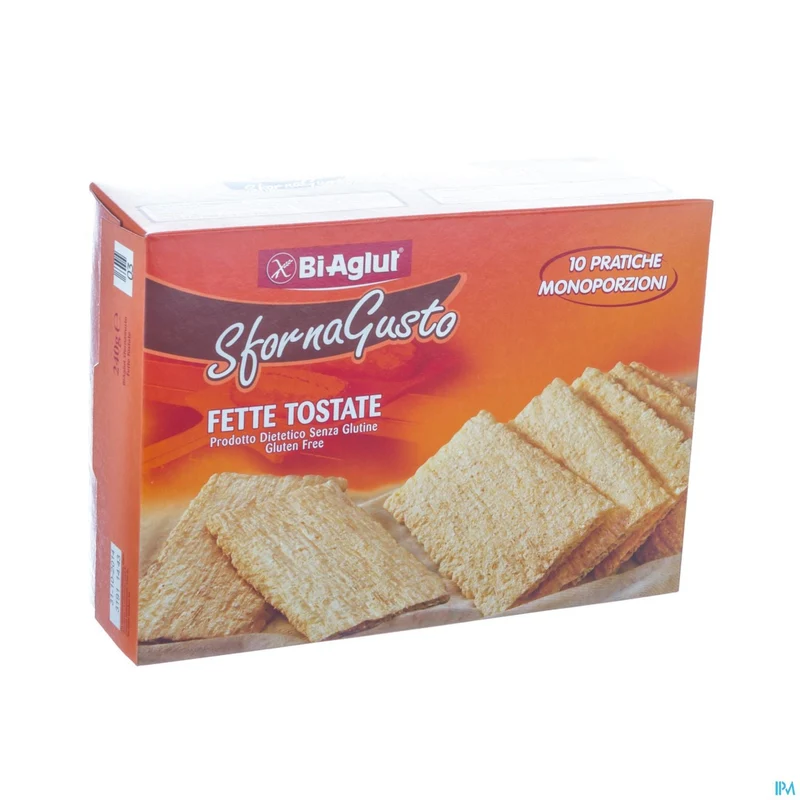 Bi-aglut Toast 240g - Glutenvrij, Lactosearm, Vezelrijk Knapperig Brood