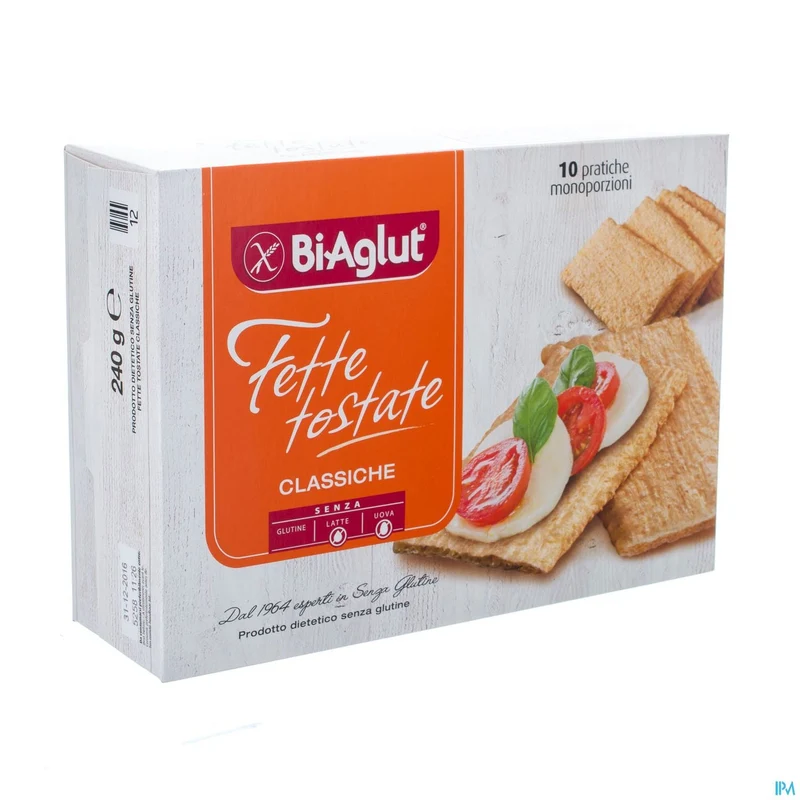 Bi-aglut Toast 240g - Glutenvrij, Lactosearm, Vezelrijk Knapperig Brood