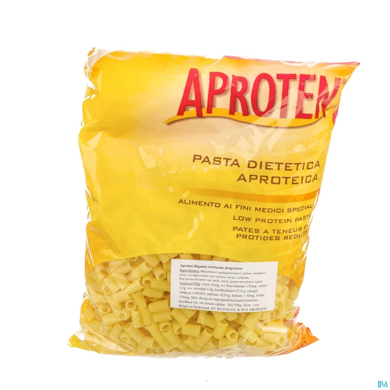 Revogan Aproten Rigatini 500g - Glutenvrije Pasta | Eiwitarm | Aminozuurarm