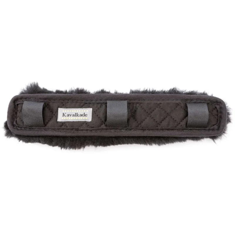 Kavalkade Tête et Nez Tapis Peau d'Agneau Noir