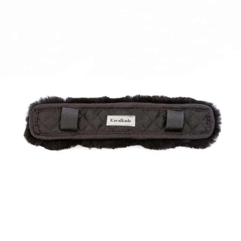 Kavalkade Protection Têtière/Muserolle Memory Peau d'Agneau 2 Velcro Noir