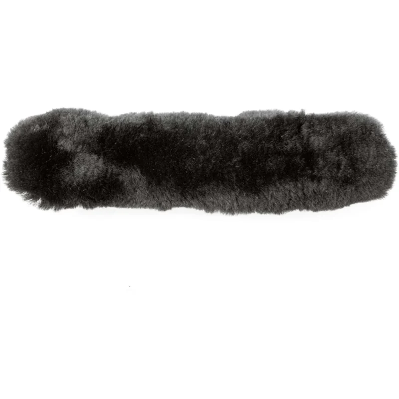 Kavalkade Protection Têtière/Muserolle Memory Peau d'Agneau 2 Velcro Noir