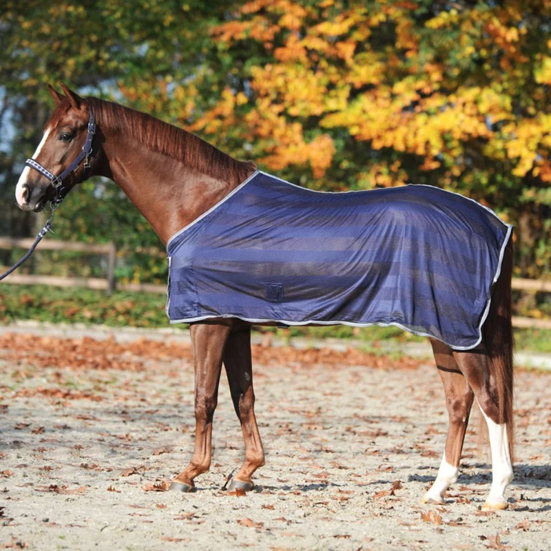 Kavalkade Couverture Anti-Mouches Stripe Marin