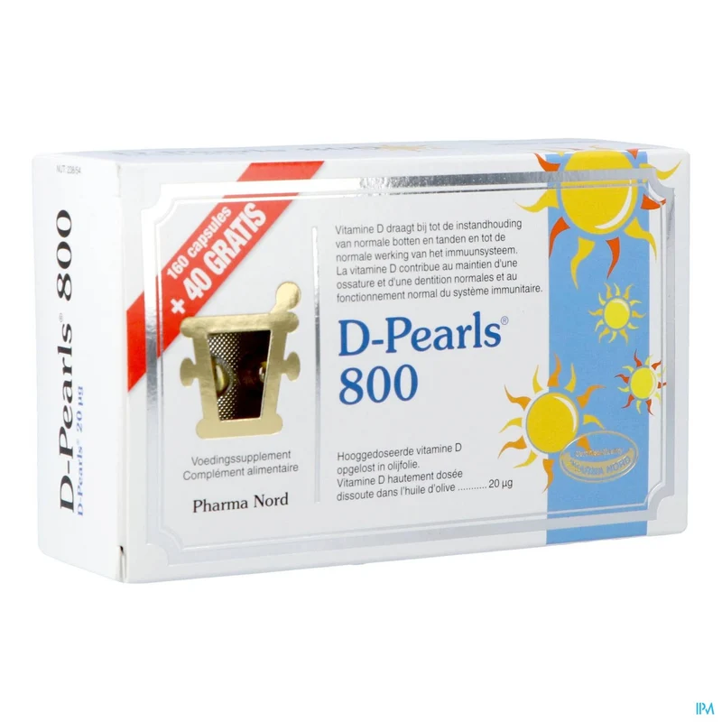 D-pearls 800 | 200 Vitamine D3 Capsules | Supplement
