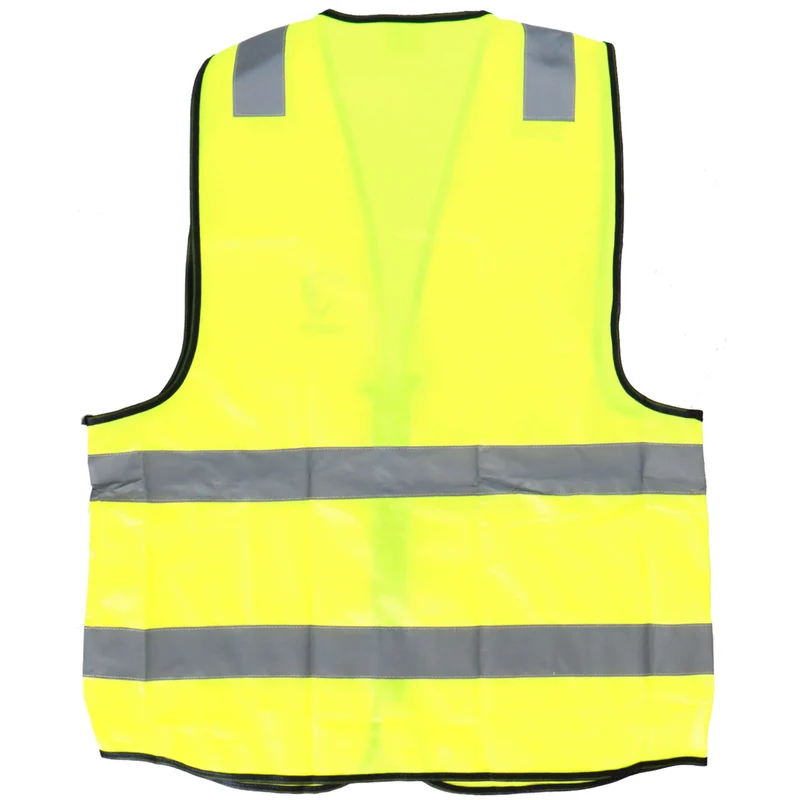 HORKA Gilet de Sécurité Fluo Réflexion avec Fermeture Éclair Jaune