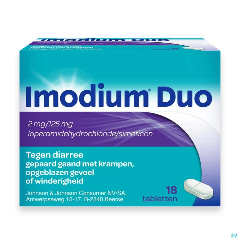 Imodium Duo 2mg/125mg | 18 tabletten | Diarree & Krampen