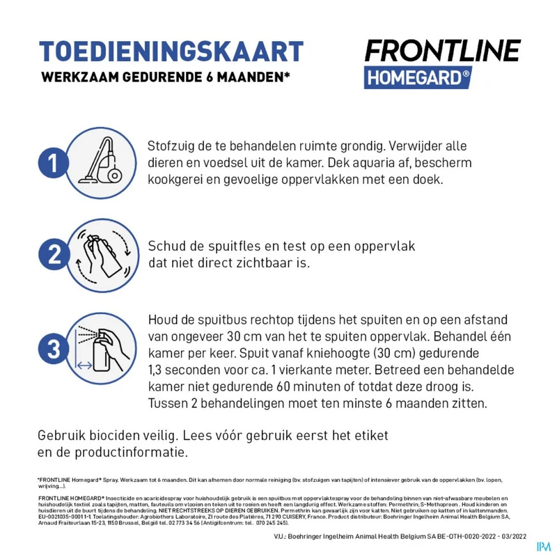 Frontline Homegard Spray 250ml - Snelwerkende vlooien- en tekenbestrijding tot 6 maanden