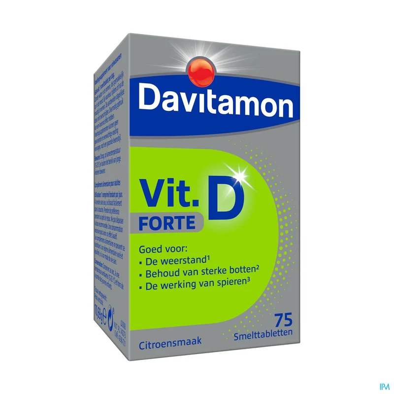 Davitamon Vitamine D Forte | 75 smelttabletten | Voedingssupplement
