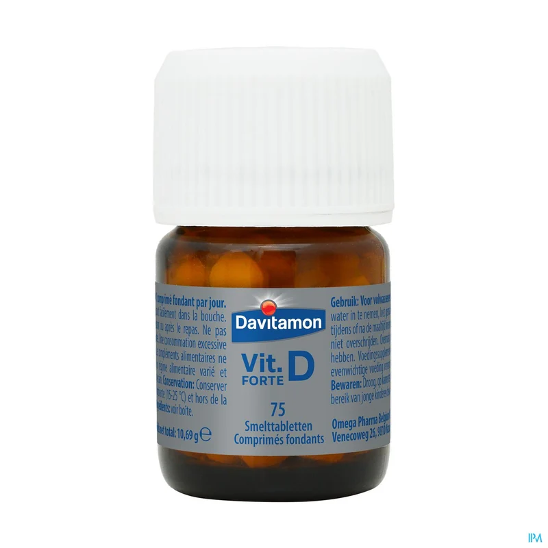 Davitamon Vitamine D Forte | 75 smelttabletten | Voedingssupplement