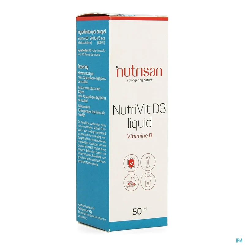 Nutrisan NutriVit D3 Liquid | 50ml druppels | Vitamine D supplement