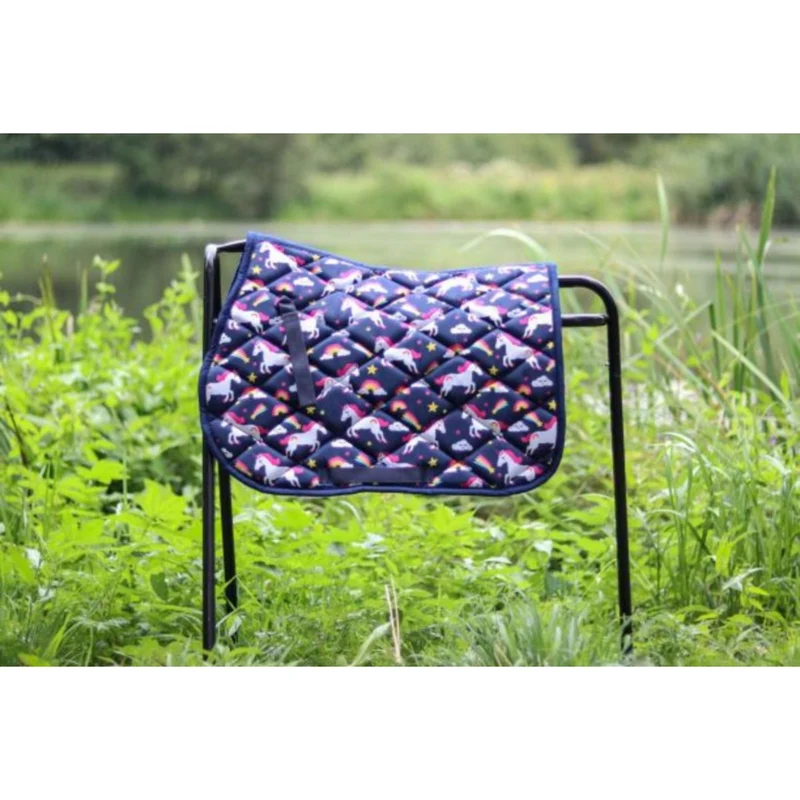 HB Tapis de Selle Unicorn Shetland Marin