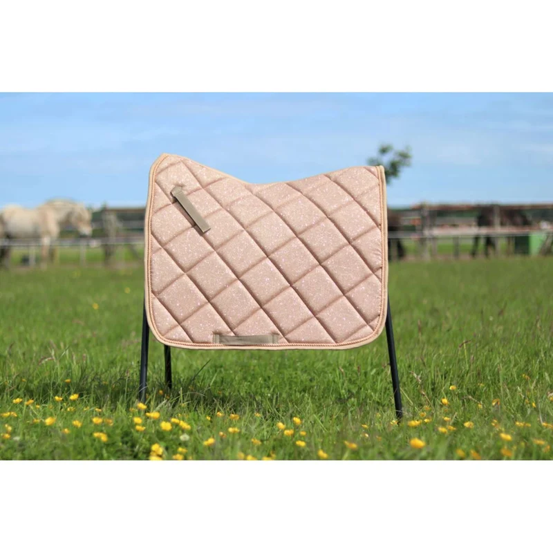 HB Tapis de Selle Sparkling Glitter Dressage Or