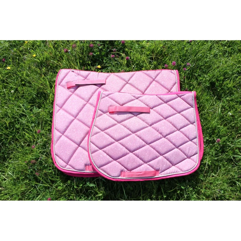 HB Tapis de Selle Sparkling Glitter Dressage Rose