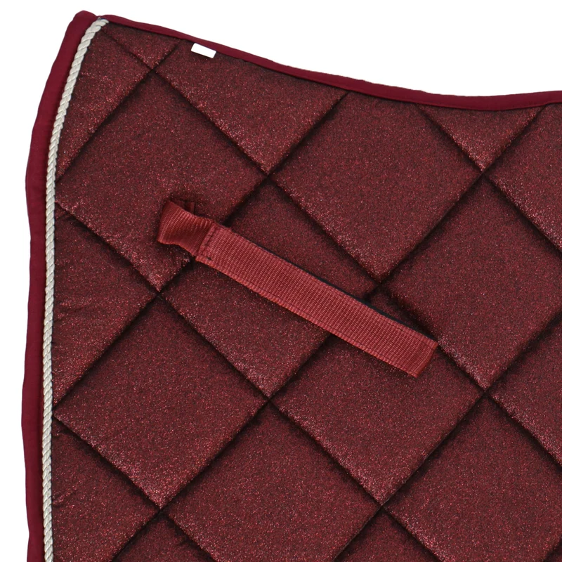 HB Tapis de Selle Sparkling Glitter Dressage Bordeaux