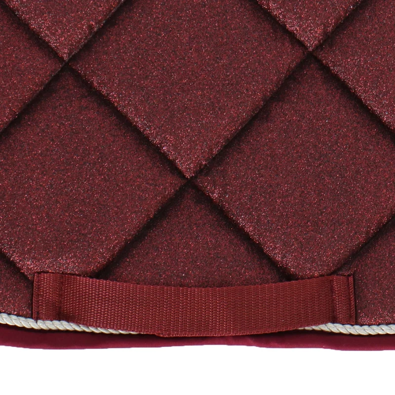 HB Tapis de Selle Sparkling Glitter Dressage Bordeaux