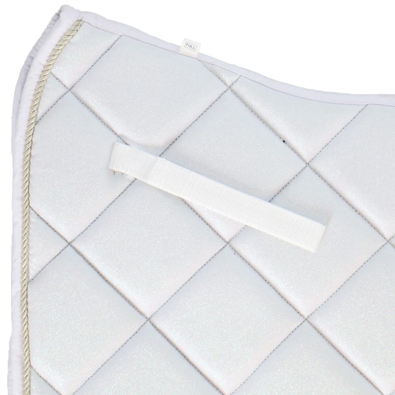 HB Tapis de Selle Sparkling Glitter Dressage Blanc