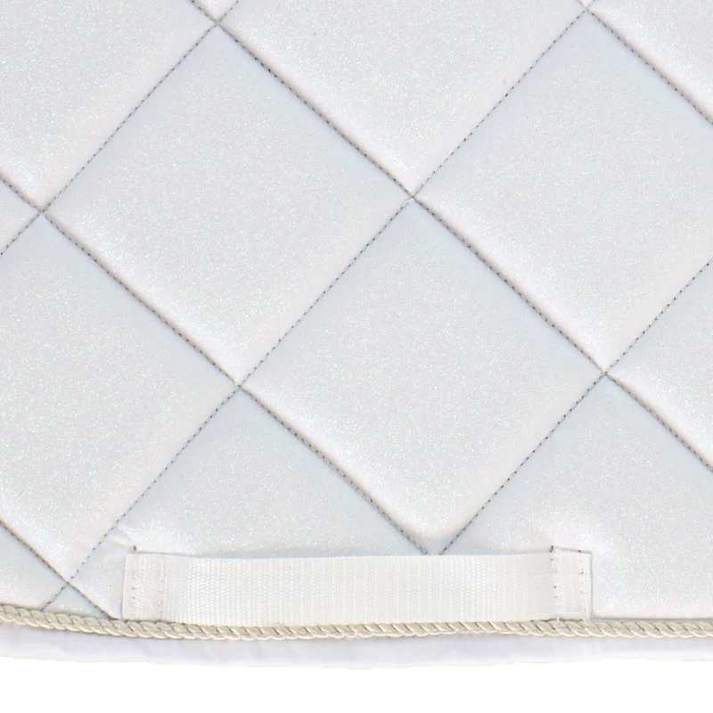 HB Tapis de Selle Sparkling Glitter Dressage Blanc