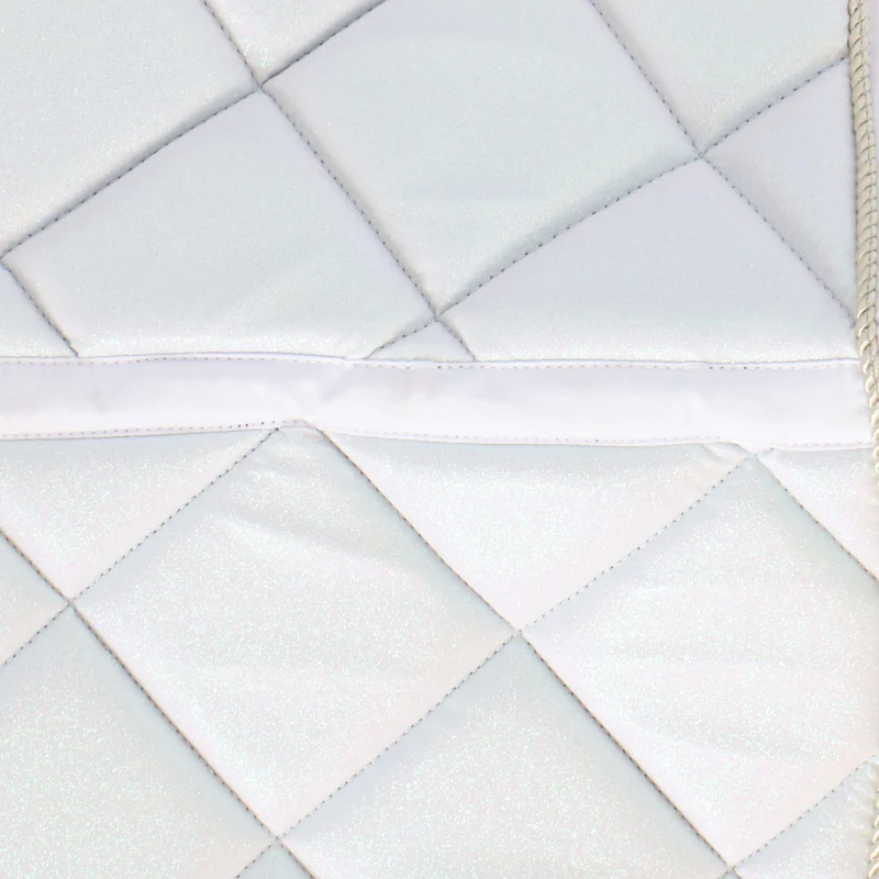 HB Tapis de Selle Sparkling Glitter Dressage Blanc