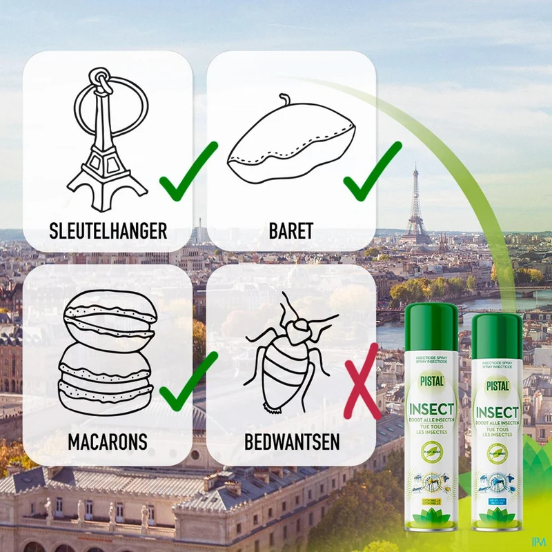 Pistal Insect Geurloos Plantaardige Insectenspray 300ml - Snelwerkend Tegen Vliegende en Kruipende Insecten