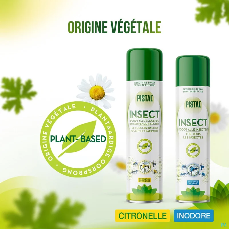 Pistal Insect Geurloos Plantaardige Insectenspray 300ml - Snelwerkend Tegen Vliegende en Kruipende Insecten