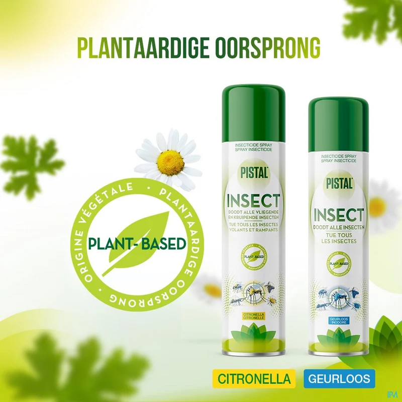 Pistal Insect Geurloos Plantaardige Insectenspray 300ml - Snelwerkend Tegen Vliegende en Kruipende Insecten