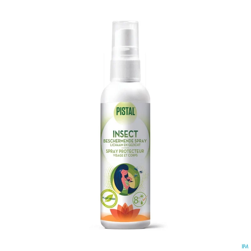 Pistal Insect Beschermende Spray - 8 Uur Bescherming, Natuurlijk & Veilig voor Gezinnen