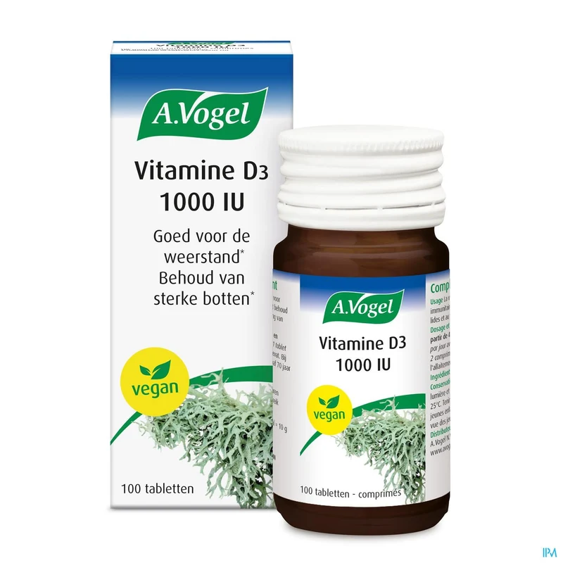 A.Vogel Vitamine D3 1000 IU | 100 tabletten | Sterke Botten