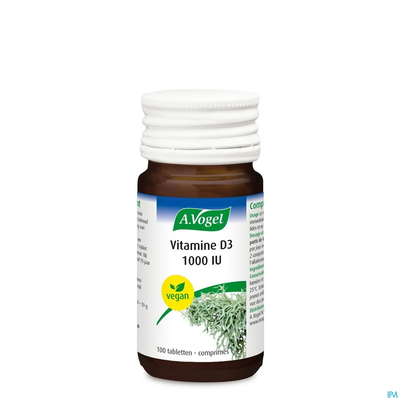 A.Vogel Vitamine D3 1000 IU | 100 tabletten | Sterke Botten