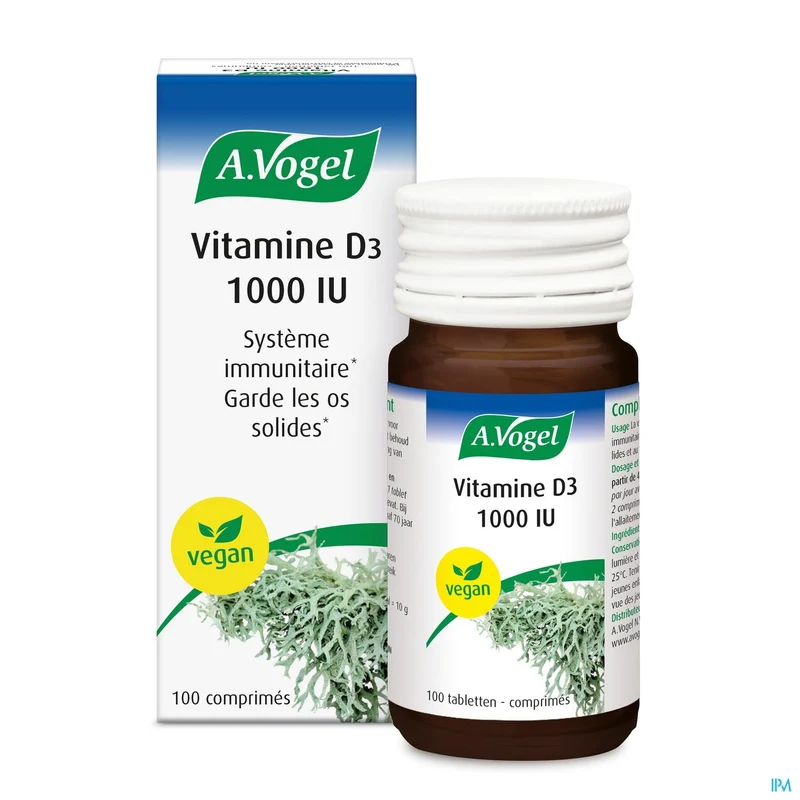 A.Vogel Vitamine D3 1000 IU | 100 tabletten | Sterke Botten