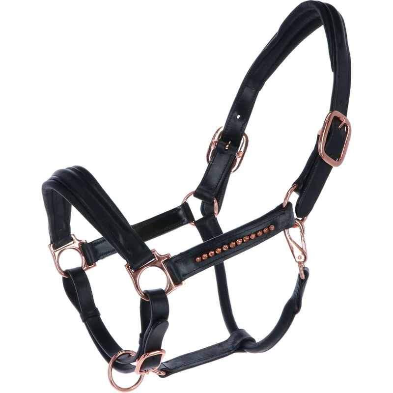 HB Licol Rose Gold Cuir Noir