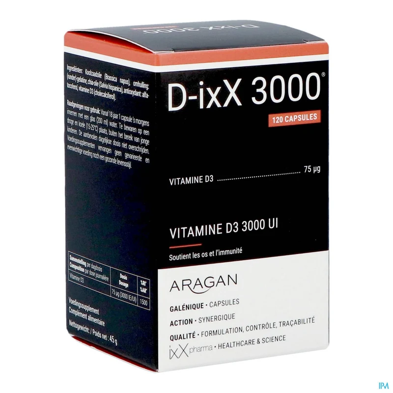 D-ixx 3000 | 120 capsules Vitamine D3 | Voedingssupplement