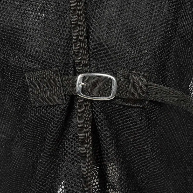 HB Couverture Anti-Mouches pour chevaux d'attelage avec Couvre-cou Noir