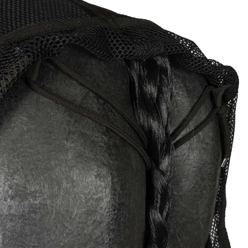 HB Couverture Anti-Mouches pour chevaux d'attelage avec Couvre-cou Noir