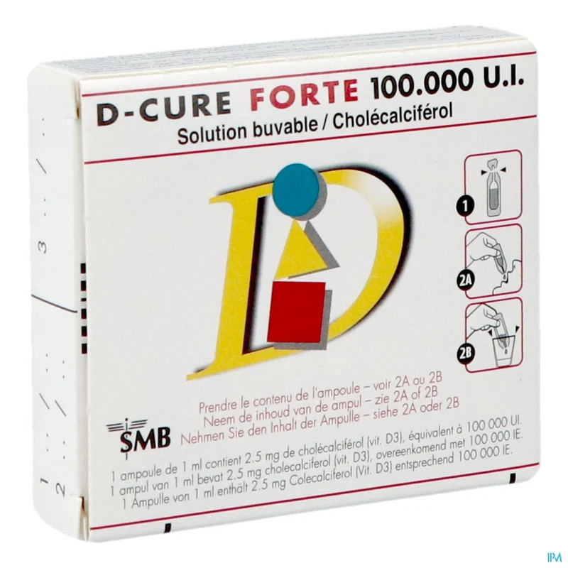 D-Cure Forte 100.000 IE | 3 ampullen | Vitamine D supplement