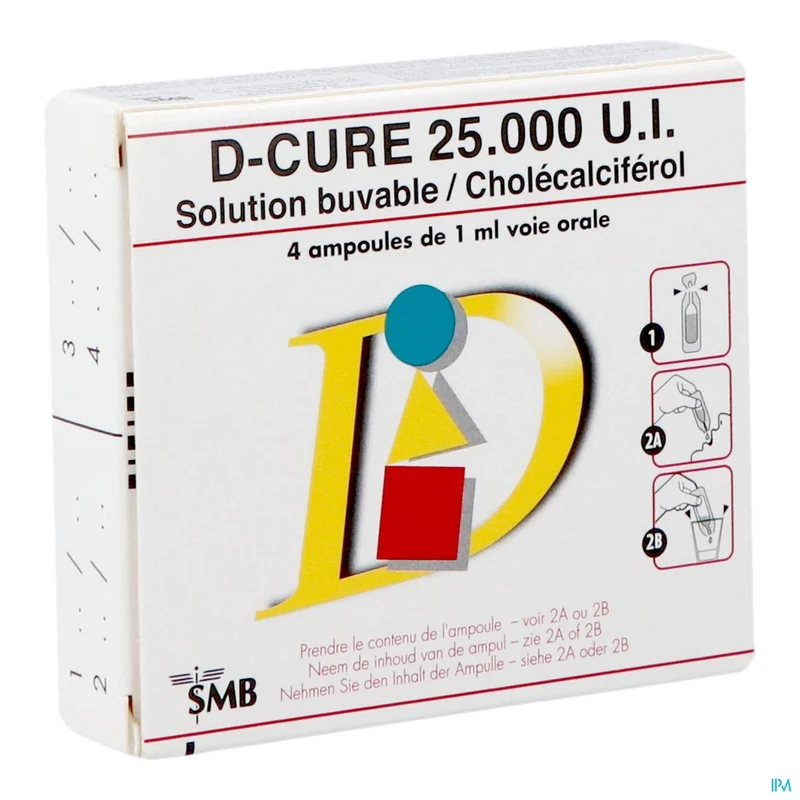 D-Cure 25.000 IE | 4 ampullen | Vitamine D supplement