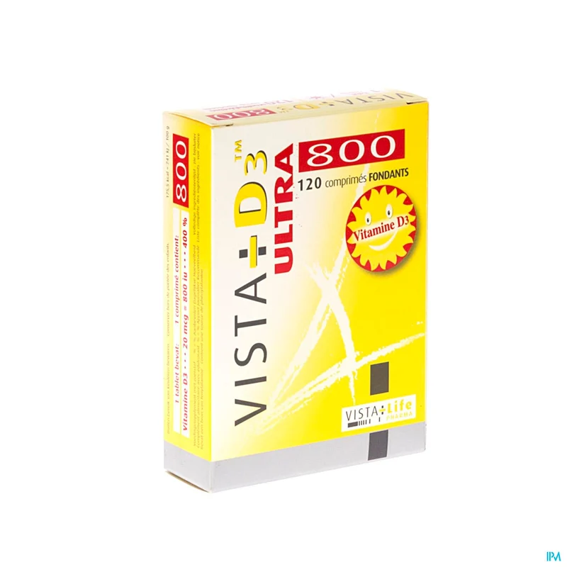 Vista D3 800 Ultra | 120 smelttabletten | Vitamine D supplement