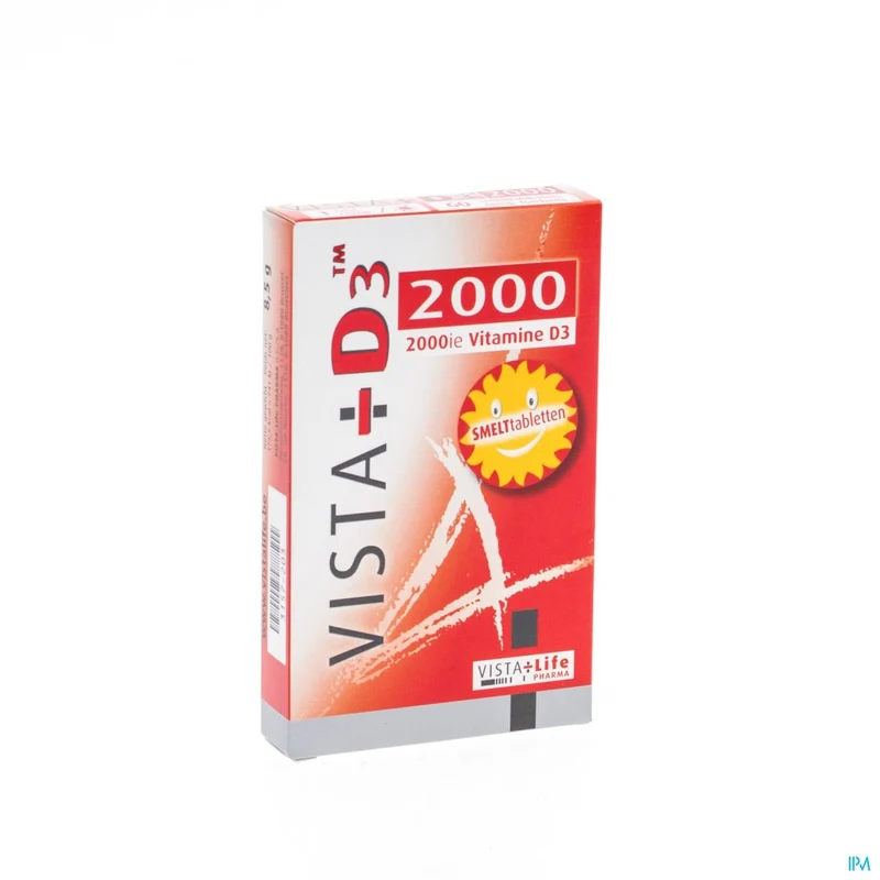Vista D3 2000 Smelttabletten 60 - Eenvoudig in te nemen vitamine D3 supplement, suikervrij