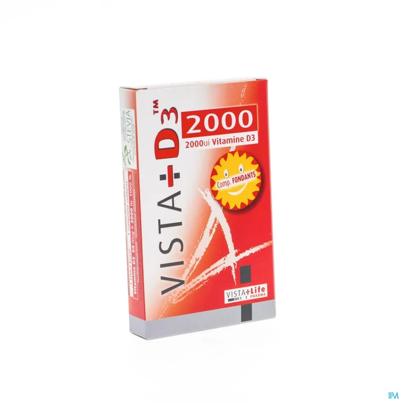 Vista D3 2000 Smelttabletten 60 - Eenvoudig in te nemen vitamine D3 supplement, suikervrij