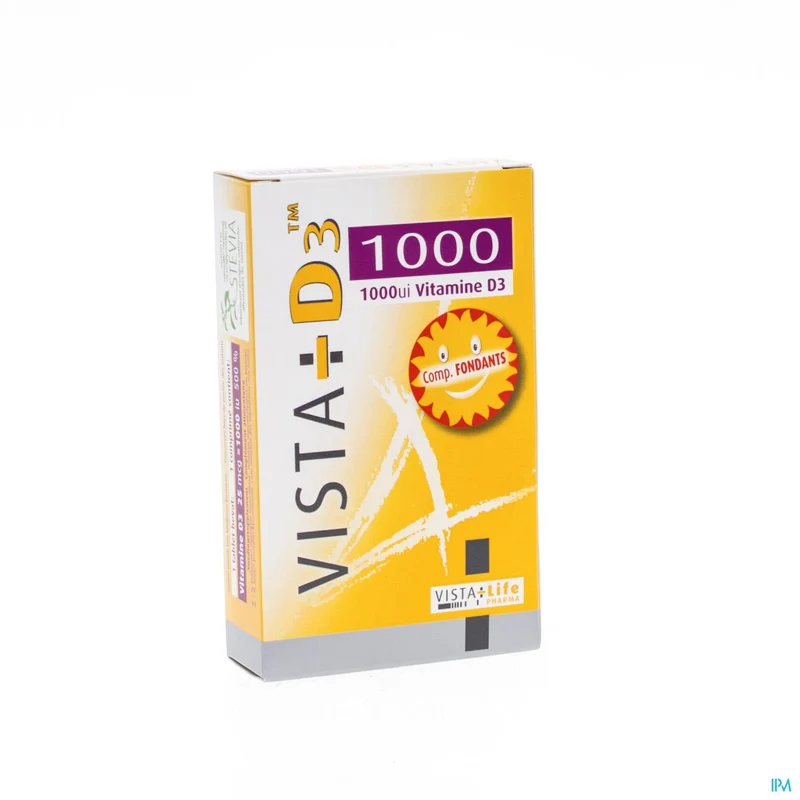 Vista D3 1000 Smelttabletten | Vitamine D3 Supplement | Suikervrij & Makkelijk In Te Nemen